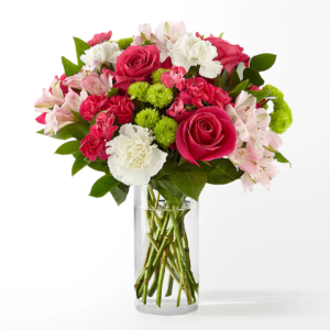 Blushing Belle Bouquet, Colorful bouquet of fresh flowers