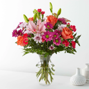 Luminous Love Bouquet, Colorful bouquet of fresh flowers