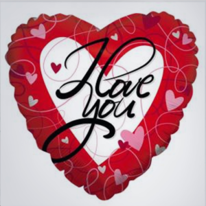 1 I Love You Mylar Balloon