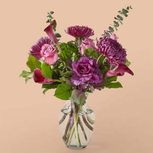 Amethyst Allure Bouquet, Colorful bouquet of purple flowers