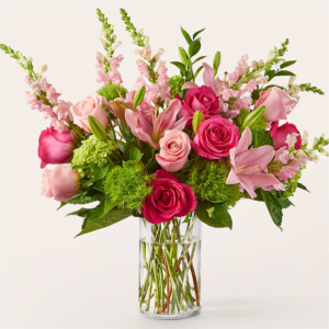 Regal Radiance Bouquet, Vibrant floral arrangement in vase
