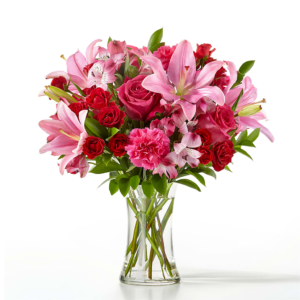 Berry Amour Bouquet, Colorful bouquet of pink flowers