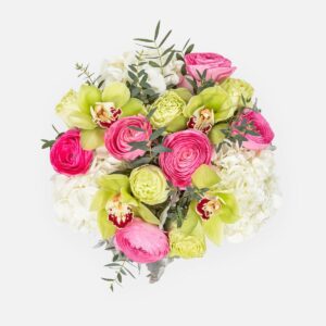 Vibrant pink floral arrangement display