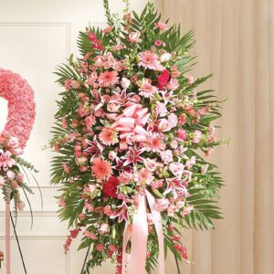 Pink Standing Spray for Funerals