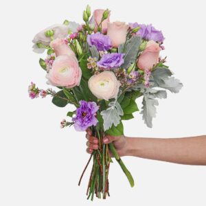 Pink & Purple Ranunculus Bouquet – Handcrafted Garden-Style Arrangement