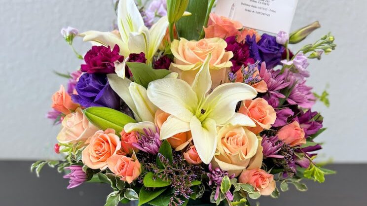Colorful bouquet of mixed flowers