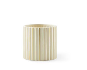 Ivory Gold Fluted Vase