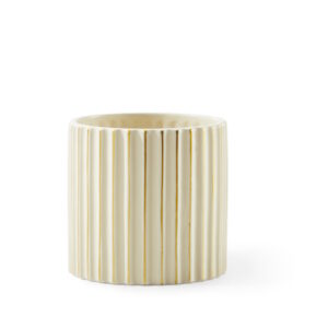 Ivory/Gold Fluted Vase