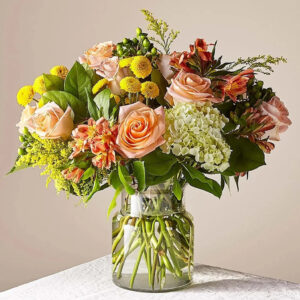 life's a peach bouquet_floristmarketplace_irvine_lakeforest