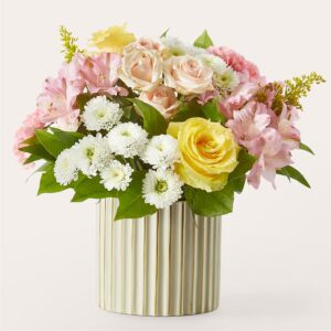 Colorful floral arrangement in vase