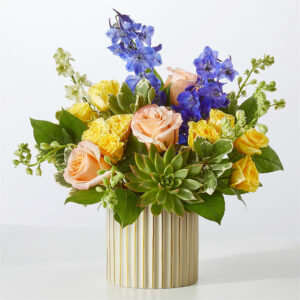 Colorful floral arrangement in vase