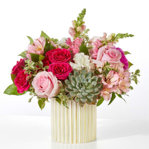 Colorful floral arrangement in vase