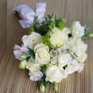 Hand-Tied White Rose Bouquet_Florist Marketplace-Orange County